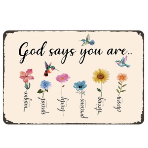 Custom Size/logo/shape Funny Sign Garden Decor <strong>God</strong> <strong>Says</strong> You Are.. Vintage Tin Sign 20x30cm for Home Patio Yard Decor - Product Image 6