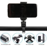 Support de téléphone portable fixe pour guidon de moto ou de vélo, sangle réglable à 360°, support de caméra sportive standard 1/4