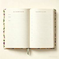 Cuaderno de Recetas de Tapa Dura A5, Diario de Cocina, Libro de Registro de Recetas Personalizado, Regalo de Cocina