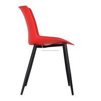 Chaise de salle à manger en plastique pp gris foncé abordable