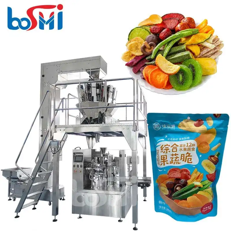 Cooked Shrimp Frozen Meat Nugget Premade Bag Packing Machine Hot Pot Seasoning Zongzi Bacon Ziplock Bag Packing Machine