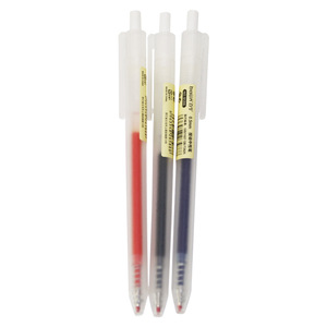 Stylo gel Liu Yuanjin, pointe bille 0,5 mm, encre noire, fermeture à pression, papeterie pour étudiants et bureaux - Product Image 2
