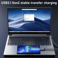 Câble USB-C mâle vers USB-C mâle à angle droit, 100W PD, transfert audio 4K 60Hz plus rapide, câble de charge pour téléphone, ordinateur portable, TV, VR