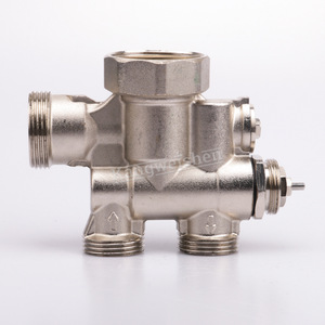 Válvula mezcladora termostática DN25 con estructura reguladora para accesorios de sistemas de calefacción por suelo radiante - Product Image 1