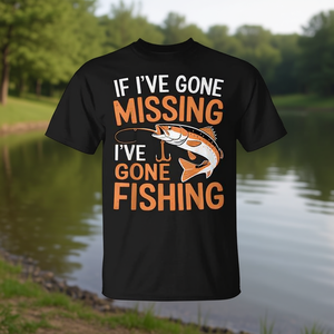 Camiseta para hombre con chistes sarcásticos: Si me he perdido, me he ido a pescar - Product Image 3