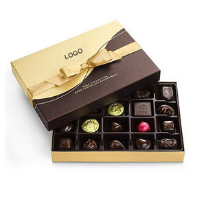 Boîte à Truffes en Papier Kraft <span class=keywords><strong>de</strong></span> Luxe en Gros, Emballage Personnalisé, Boîte Cadeau Transparente avec Gaufrage, Qualité Alimentaire pour Bonbons, Chocolats et Desserts - Product Image 3