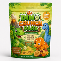Sachets d'emballage Doypack personnalisés colorés de qualité alimentaire refermables avec fermeture éclair pour bonbons, biscuits, fruits secs, collations pour enfants, pochettes verticales