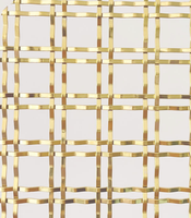 Malla Metálica Decorativa de Acero Inoxidable con Tiras Planas Doradas y Diamantes Tejidos, Semitransparente, de Lujo, para Exteriores