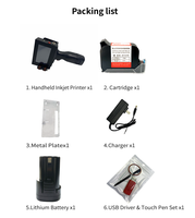 Impresora Automática de Fecha en Relieve, Impresora de Códigos de Lote, Máquina de Inyección de Tinta con Solvente, Impresora Portátil de Mano con Batería para PVC