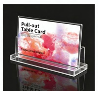 Support de menu vertical double face en acrylique transparent pré-assemblé en forme de T personnalisé A4/A5/A6