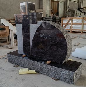 Design moderne funéraire Bahama bleu <span class=keywords><strong>granit</strong></span> pierre tombale pierre tombale <span class=keywords><strong>croix</strong></span> monument pierre tombale - Product Image 5