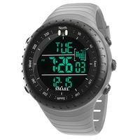 Jam Tangan Digital LED Pria SMAEL 1237 5ATM Tahan Air Bercahaya Alarm Stopwatch Kronograf Diver Olahraga Baru