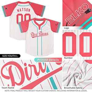 Maillot de softball personnalisé gris foncé à rayures noir-gris, manches raglan, authentique, à deux boutons - Product Image 5