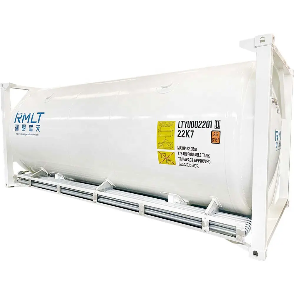 20 футов криогенная жидкость LN2/LO2/LAr резервуар для хранения ISO T75 транспортный контейнер