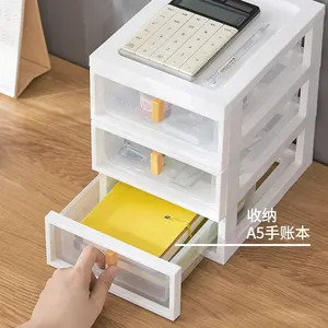 Plastic Mini Desk Organizer Clear Storage Drawer