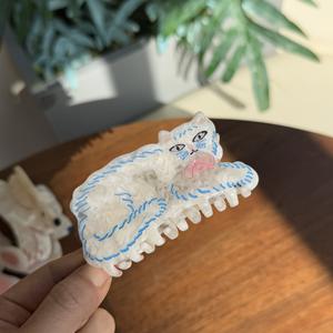 Nuova Molletta per Capelli in Acetato a Forma di Mucca, Piccola Clip per Capelli alla Moda per Uso Quotidiano, Accessorio per Ragazze - Product Image 3