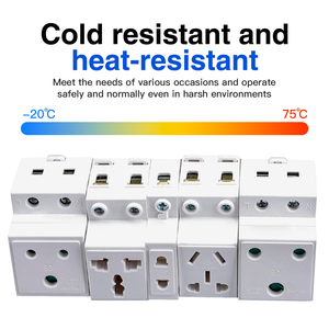 Faliang công nghiệp cung cấp điện phổ cắm ổ cắm <span class=keywords><strong>ac30</strong></span> 2/3 pin Din Rail Modular ổ cắm 10A/16A chống cháy cho các bệnh viện - Product Image 5