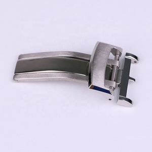 <span class=keywords><strong>Boucle</strong></span> de montre papillon de déploiement en acier inoxydable <span class=keywords><strong>or</strong></span> rose de luxe pour fermoir de montre de 18mm pour montre Glashutte - Product Image 3