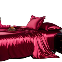 Ensemble de literie de luxe en vente chaude, couette en soie taille King, édredon, drap de lit de mariage, housse de couette taille Queen