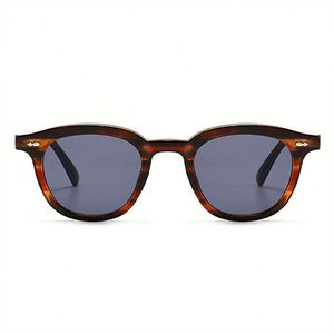 Lunettes de soleil carrées vintage anti-lumière bleue avec logo personnalisé, monture léopard petite taille, pour hommes et femmes - Product Image 3