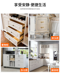 Mềm đóng cửa Ngăn kéo trượt-Nhiệm vụ nặng nề 3-phần bi Á hậu, mở rộng đầy đủ Tủ trượt đường sắt - Product Image 2