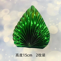 2 teile/beutel Fabrik kunden spezifische Farbe Schwarz Königsblau Wein Farbe Papier Falten Fan Cake Topper Palm blatt Blatt Kuchen Dekoration