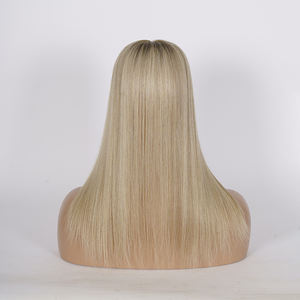 พร้อมส่งท็อปเปอร์ผมแท้ยุโรปสีบลอนด์บาเลยาจ  ฐานโมโน 5x5  พร้อมเคลือบ PU  ท็อปเปอร์ผมโมโนสีบลอนด์สำหรับผู้หญิง - Product Image 3