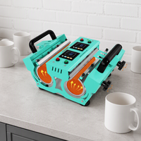 Nouvelle presse à chaud manuelle électrique à double station pour gobelets de sublimation 11oz 30oz, personnalisable pour l'impression de tasses/gobelets/bouteilles