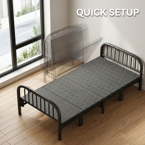 Letto Pieghevole Portatile in Metallo, Letto Singolo Robusto per Ospiti, Ideale per Piccoli Spazi, Lettino <span class=keywords><strong>Salvaspazio</strong></span> Pieghevole - Product Image 5
