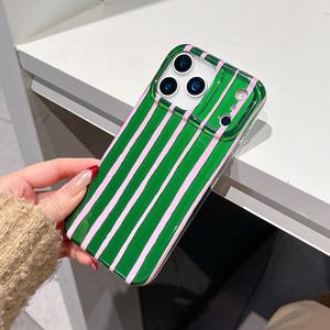 Coque de téléphone en acrylique <span class=keywords><strong>2</strong></span>-en-1 à rayures contrastées pour iPhone 17 Pro Max, protection intégrale IMD anti-jaunissement - Product Image 5