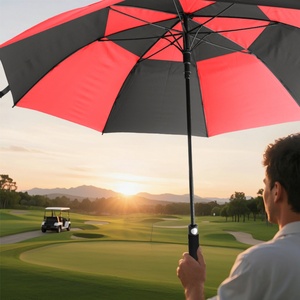 Large Pongee Golf <b>Umbrellas</b> 130cm Diameter Semi-Automatic Opening Wholesale Business Promotional Gift <b>Windproof</b> Fiberglass - Product Image 3