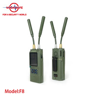Détecteur de drones portable Vodasafe F8, autonomie de la batterie de 7 heures, -20 ° De la lettre C à +60 ° C avec antenne directionnelle optionnelle pour la chasse au drone FPV/DJI