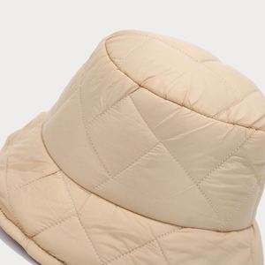 2024 New Soft Warm Quilted Eiderdown Cotton Bucket <b>Hat</b> Autumn Winter Solid Color Fashion Bucket <b>Hat</b> <b>for</b> Women - Product Image 6