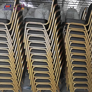 เก้าอี้งานเลี้ยงซ้อนกันสำหรับโรงแรมงานแต่งงานงานปาร์ตี้ทำจากโลหะสีดำของตกแต่งสปาเก้าอี้จัดเลี้ยง100% ลายพลอยสีดำ - Product Image 5