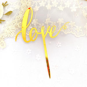 Décoration de gâteau en acrylique minimaliste pour la Saint-Valentin, inscription « Love », pour cérémonie de mariage, décoration élégante, fournitures pour fête d'<span class=keywords><strong>anniversaire</strong></span> - Product Image 3