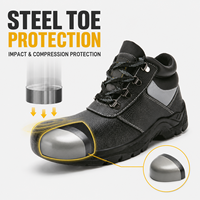 Bottes de sécurité basses en cuir de vachette imperméables pour l'été, avec embout en acier, semelle intermédiaire en acier anti-perforation et semelle en PU double densité, pour usine