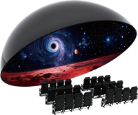 Dôme de projection VR 360° immersif haute technologie 3D, écran sphérique intérieur, globe, écran vidéo LED