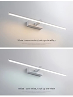 Lampe frontale de miroir à LED murale pour armoire de salle de bain, design moderne et luxueux pour la maison