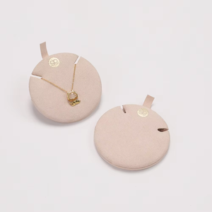 Cartes de présentation élégantes en cuir PU personnalisées avec logo imprimé ELE QUEEN pour colliers et pendentifs – Vente en gros - Product Image 4