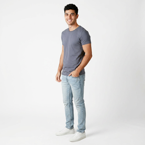 T-shirts personnalisés de haute qualité en gros à prix avantageux, 100% coton, t-shirts unis pour hommes, marque et logo personnalisés pour t-shirt pour hommes - Product Image 1