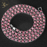 Nouveau Design Vvs Moissanite Tennis Bracelet Vente Chaude rose 925 En Argent Sterling Tennis Chaîne Moissanitev Femmes Bijoux