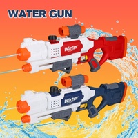 Fusil à eau à double buse pour enfants avec réservoir de grande capacité, pompe à action, jouet de combat d'été pour les guerres d'eau en plein air