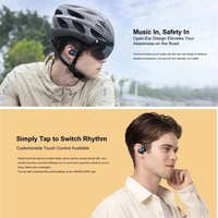 EF606 1 earbud terbuka Fit S50 headphone nirkabel telinga terbuka BT 5.3 dengan mikrofon