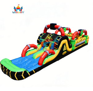 Parcours d'obstacles gonflable sur le thème de la toxicité commerciale - Défi gonflable extérieur avec toboggan pour les enfants et les adolescents, location pour fêtes - Product Image 1