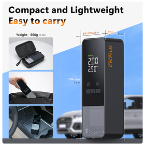 <span class=keywords><strong>Compresseur</strong></span> d'air portable sans fil mini 150 PSI, gonfleur à batterie grande capacité, moniteur de pression des pneus, manomètre numérique, arrêt automatique - Product Image 6