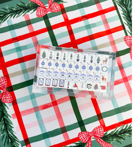 <b>Light</b> Blue <b>Christmas</b> Themed Acrylic American Mahjong Complete Set, Perfect for Family Holiday Parties, Factory Customizable - Product Image 4