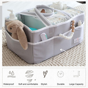 Pépinière incontournable grand <span class=keywords><strong>organisateur</strong></span> sac fourre-tout panier de douche bébé essentiel produits bébé couche Caddy - Product Image 2