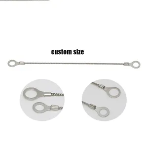 OEM कस्टम विभिन्न डिजाइन चाबी की अंगूठी स्टेनलेस स्टील के लिए तार रस्सी गोफन एलईडी रोशनी सामान