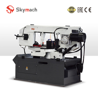 Scie à ruban hydraulique manuelle compacte BS460G avec étau manuel et système de refroidissement pour la découpe de métaux légers à moyens