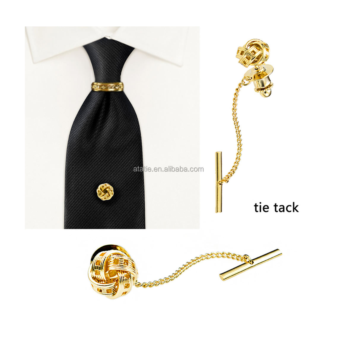 Ferma Cravatta Uomo - Clip Da Colletto In Metallo - Confezione Da 3 - Per Occasioni Formali E Casual